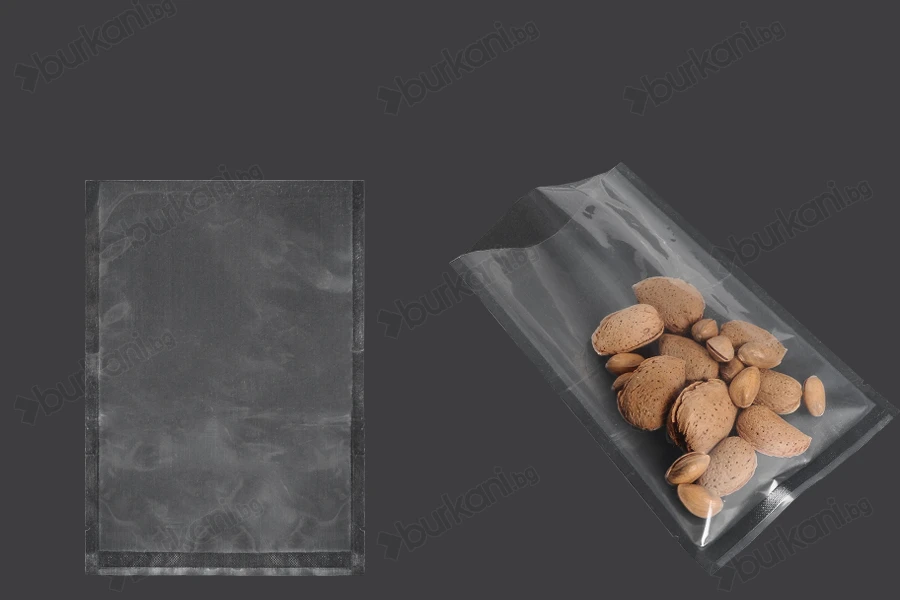 Прозрачен вакуумен плик за опаковане на хранителни продукти, с размери 120x170 mm - 100 бр.-изображение_продукт