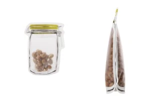 Пликове тип Doy Pack с цип във формата на буркан с размер  107x150 мм-изображение_група