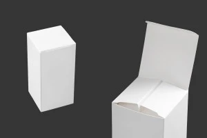 Хартиена бяла кутия с размери  63x63x118 mm - 20 бр.-1