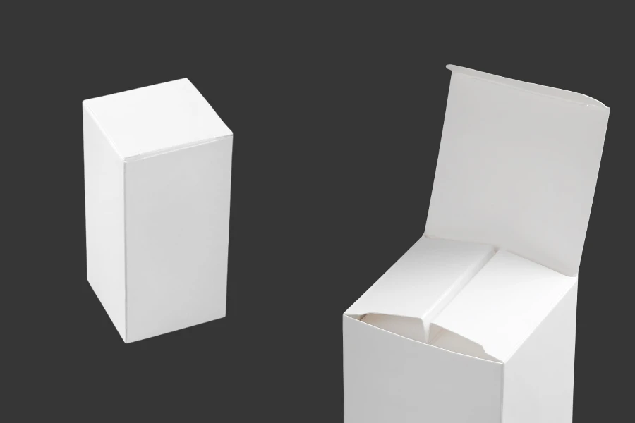 Хартиена бяла кутия с размери 63x63x118 mm - 20 бр. Хартиена бяла кутия с размери 63x63x118 mm - 20 бр.