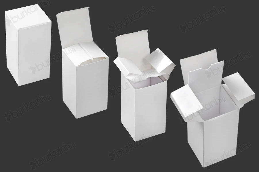 Хартиена бяла кутия с размери  63x63x118 mm - 20 бр.-изображение_група