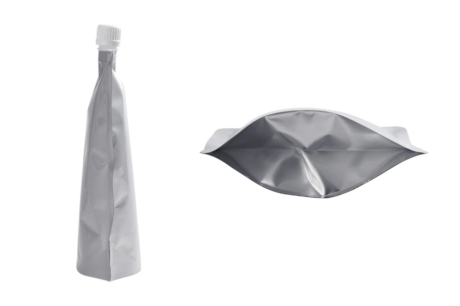 Алуминиев плик тип  Doypack за течности 200 мл с бяла капачка - 50 бр.-