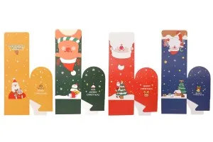 Коледна кутия - подаръчна торбичка с дръжка 100х90х125 мм - 25 бр-изображение_група