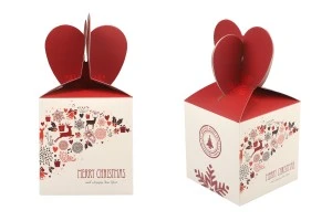 Хартиена коледна подаръчна кутия 90х90х155 мм - 10 бр-изображение_продукт