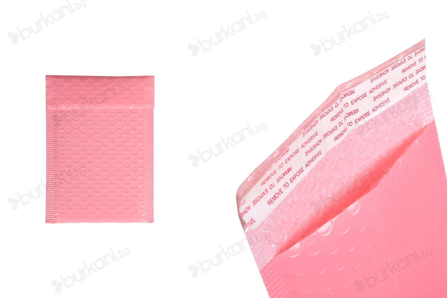 Пликове с мехурчета 11х18 см в цвят розов мат - 10 бр.-изображение_продукт