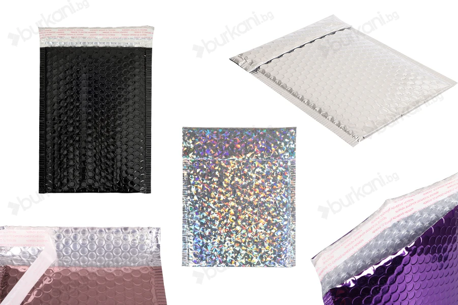 Пощенски пликове 16х23 см с мехурчета в различни цветове - 10 бр.-изображение_продукт