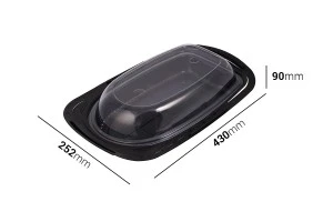 Пластмасови кутийки с размер  430x252x90 mm с капак и дръжки - 12 бр.-2