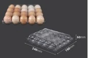 Пластмасови кутии за яйца с размери 20 места 240х190х60 мм - 100 бр. Пластмасови кутии за яйца с размери 20 места 240х190х60 мм - 100 бр.
