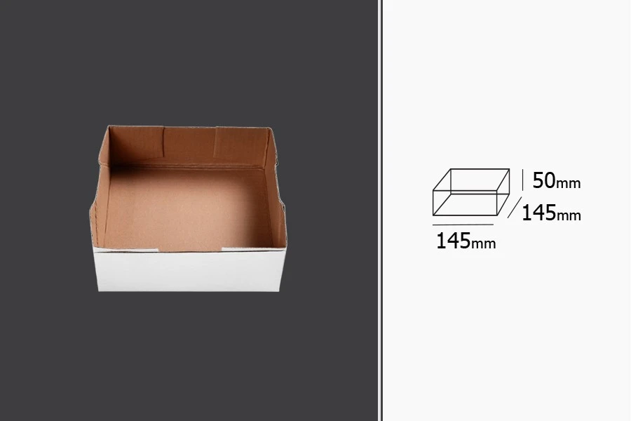 Хартиена кутия с размери 145x145x50 мм-изображение_размери