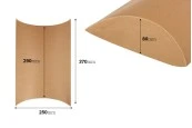 Подаръчна кутия тип "възглавница" 370x250x80 mm - 20 бр./опаковка Подаръчна кутия тип "възглавница" 370x250x80 mm - 20 бр./опаковка