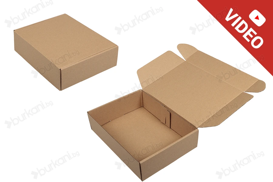 Кутия от крафт картон с размери  260x200x70 mm  - 20 бр.-изображение_продукт
