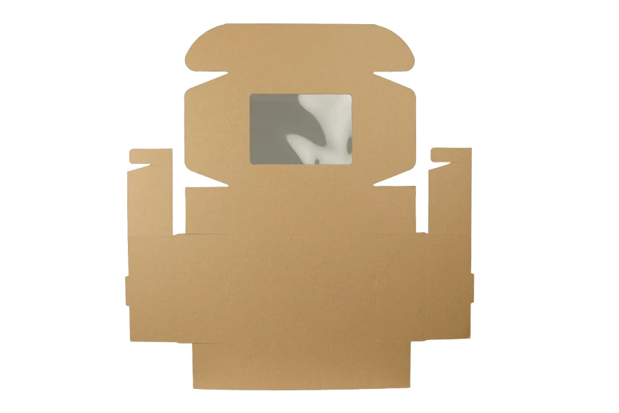 Хартиена крафт кутия с размери 220x160x70 mm с прозорец - 20 бр. Хартиена крафт кутия с размери 220x160x70 mm с прозорец - 20 бр.-изображение_група