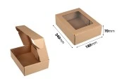 Хартиена крафт кутия с размери 240x180x70 с прозорец mm - 20 бр. Хартиена крафт кутия с размери 240x180x70 с прозорец mm - 20 бр.