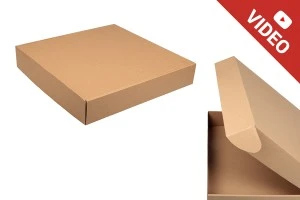 Хартиена крафт кутия с размери 400x400x80 mm - 20 бр./опаковка-1