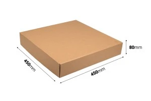 Хартиена крафт кутия с размери 450x450x80 mm-2