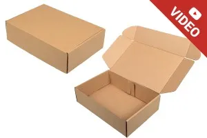 Хартиена крафт кутия с размер 300x200x80 mm  - 20 бр./пакет-1