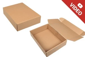 Хартиена опаковъчна крафт кутия с размери 350x250x80 mm  - 20 бр./опаковка-1