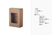 Хартиена крафт кутия за запун с прозорец, с размери 80x55x30 mm Хартиена крафт кутия за запун с прозорец, с размери 80x55x30 mm-изображение_размери