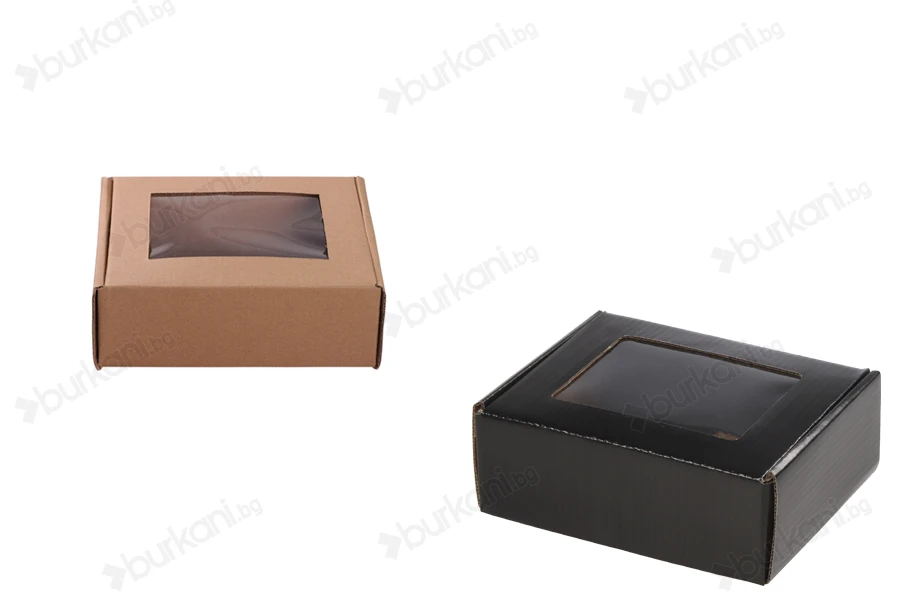 Крафт кутия с прозорец с размери 170x130x60 mm-изображение_продукт