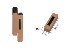 Картонена кутия с прозорец 25х25х85  - 50 бр-2