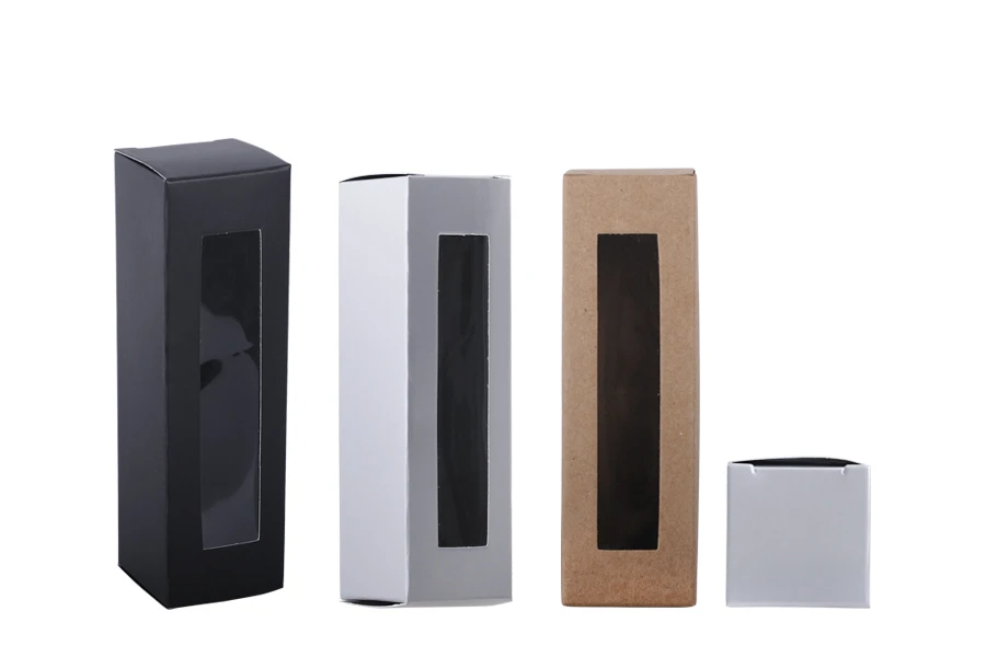 Хартиена кутия с прозорец с размери  38x38x130 мм - 50 бр.-изображение_продукт