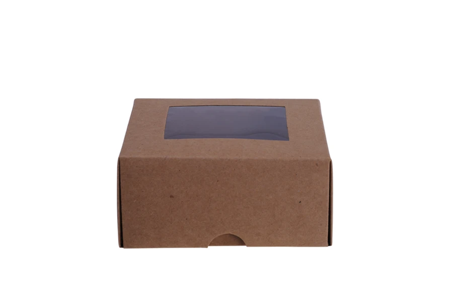 Крафт кутия с прозорец с размери 130x120x60 Крафт кутия с прозорец с размери 130x120x60-изображение_продукт