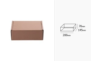 Кутия от крафт хартия без прозорец с размери  200x145x70 mm - 20 бр.-3