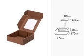 Крафт опаковъчна кутия с прозорец 170x170x50 mm - 20 бр Крафт опаковъчна кутия с прозорец 170x170x50 mm - 20 бр-изображение_група