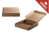Картонена крафт кутия без прозорец 250x250x50 mm - Опаковка от 20 бр Картонена крафт кутия без прозорец 250x250x50 mm - Опаковка от 20 бр