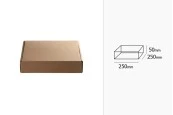 Картонена крафт кутия без прозорец 250x250x50 mm - Опаковка от 20 бр Картонена крафт кутия без прозорец 250x250x50 mm - Опаковка от 20 бр