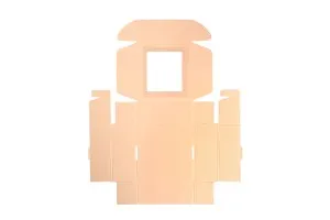 Кутия от крафт хартия с размери 180x180x70 mm с прозорец - 20 бр.-6