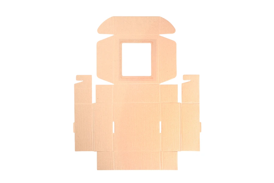 Кутия от крафт хартия с размери 180x180x70 mm с прозорец - 20 бр. Кутия от крафт хартия с размери 180x180x70 mm с прозорец - 20 бр.-изображение_група