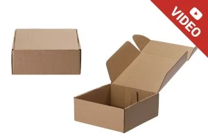 Кутия от крафт хартия с размери  180x180x70 mm без прозорец  - 20 бр.-1