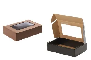 Кутия от крафт хартия с размери с прозорец  280x180x70 mm - 20 бр.-2
