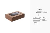 Кутия от крафт хартия с размери с прозорец 280x180x70 mm - 20 бр. Кутия от крафт хартия с размери с прозорец 280x180x70 mm - 20 бр.