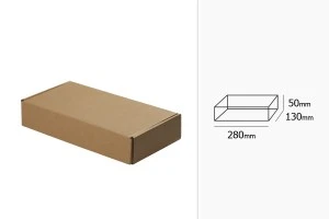 Крафт хартиена кутия без прозорец 280х130х50 мм - 20 бр.-3
