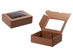 Хартиена крафт кутия  с прозорец 230x180x70 mm - 20 бр.-1