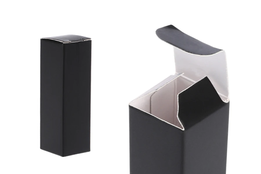 Хартиена кутия с размери 23х23х72 мм в черно - 50 бр-изображение_размери