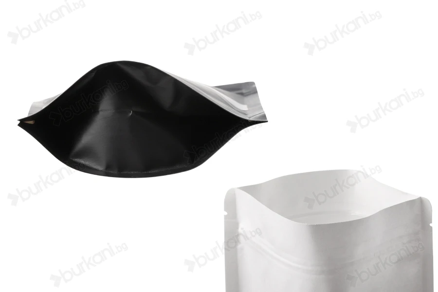 Крафт опаковки тип DOY PACK с размери  140x40x200 mm, с "цип" затваряне и прозорец, с възможност за термизапечатване  - 100 бр.-изображение_група
