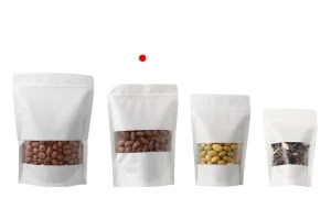 Крафт опаковки тип DOY PACK с размери  140x40x200 mm, с "цип" затваряне и прозорец, с възможност за термизапечатване  - 100 бр.-3
