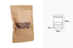 Крафт опаковка DOY PACK с размери  200x50x300 mm - 100 τμχ-4
