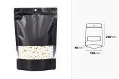 Алуминиеви торбички тип Doy Pack 180x40x260 мм с цип, прозорец и възможност за термозапечатване - 100 бр. Алуминиеви торбички тип Doy Pack 180x40x260 мм с цип, прозорец и възможност за термозапечатване - 100 бр.