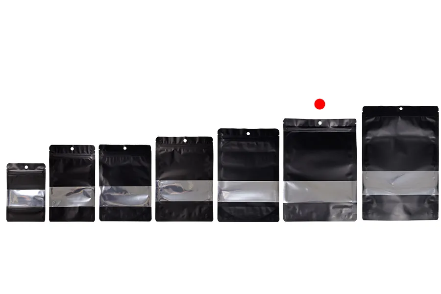 Алуминиеви торбички тип Doy Pack 180x40x260 мм с цип, прозорец и възможност за термозапечатване - 100 бр. Алуминиеви торбички тип Doy Pack 180x40x260 мм с цип, прозорец и възможност за термозапечатване - 100 бр.