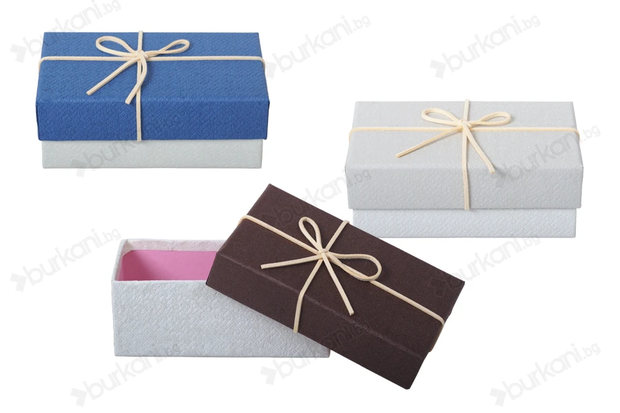 Подаръчна кутия  150x90x55 mm с панделка  - 6 бр.-изображение_размери