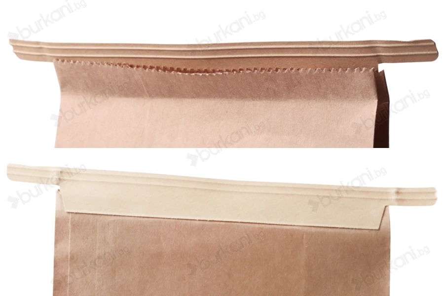 Крафт торбичка с размери 120x60x245 mm с прозорец и тел за запечатване (tin-tie)-изображение_група