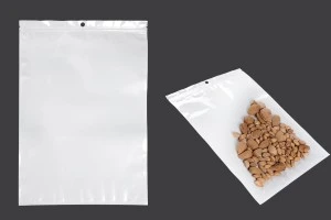 Пластмасови пликове с цип 240x340 мм, с бял гръб и прозрачна предна част - 100 бр.-1