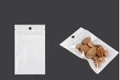 Пластмасови торбички с цип  с размери 80x130 mm, с бял гръб и прозрачна предна част - 100 бр.-изображение_продукт