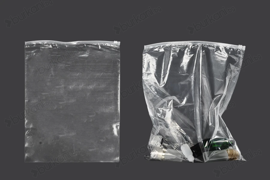 Пластмасови прозрачни пликове с цип с размери 350x450 mm-изображение_продукт