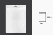 Пластмасови торбички с цип 220x300 mm, бяла отзад, прозрачразна отпред с Eurohole - 100 бр Пластмасови торбички с цип 220x300 mm, бяла отзад, прозрачразна отпред с Eurohole - 100 бр