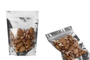 Опаковка тип Doy Pack с размери 140 x 40 x 200 mm с цип затваряне, алуминиева задна част и прозрачна предна част - 100 бр.-5